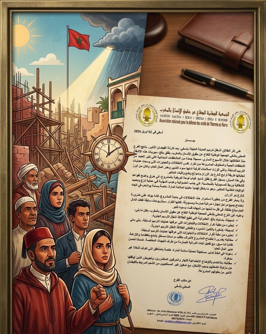 حقوقيون بآسفي يدقون ناقوس الخطر بشأن “عشوائية” ترميم المدينة العتيقة بعد الفيضانات