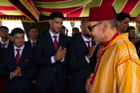 لاعبو المنتخب المغربي لكرة القدم يعربون عن سعادتهم بالمشاركة في احتفالات عيد العرش