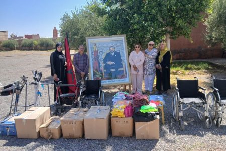 جمعية مكتب وداديات العمال والتجار المغاربة بكولمب يقدم مساعدات لجمعيات بسيدي رحال البودالي عمالة القلعة