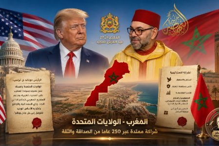 بلاغ من الديوان الملكي :  ” الرئيس دونالد ج. ترامب إلى جلالة الملك، نصره الله : « الولايات المتحدة واضحة : نحن نعترف بسيادة المغرب على الصحراء الغربية، وندعم المقترح المغربي للحكم الذاتي الجاد، وذي المصداقية والواقعي باعتباره الأساس الوحيد للتوصل إلى حل».
